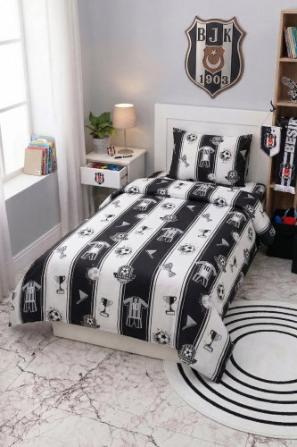 H.B. - Ranforce Nevresim Takım 1007HB1195 Desen 1 Siyah