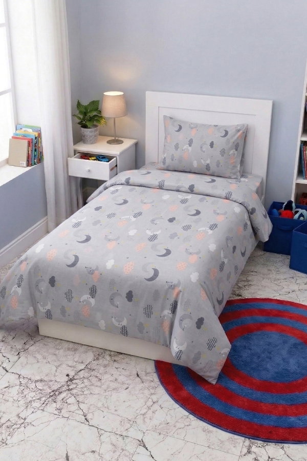 Modaselvim EV YAŞAM Ranforce Nevresim Takım 1007HB1195 Desen 4 Antrasit