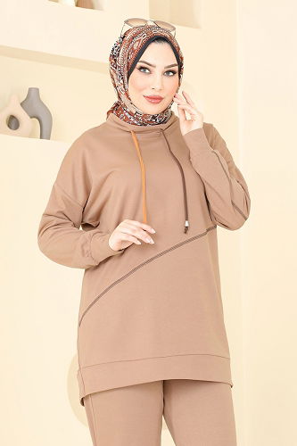 moda selvim Renk Geçişli Tesettür Takım 2636SL432 Vizyon - Thumbnail