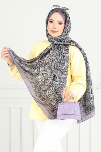 A.R.T. - Retro Desen Soft Şal Serisi 709ART1138 Lila