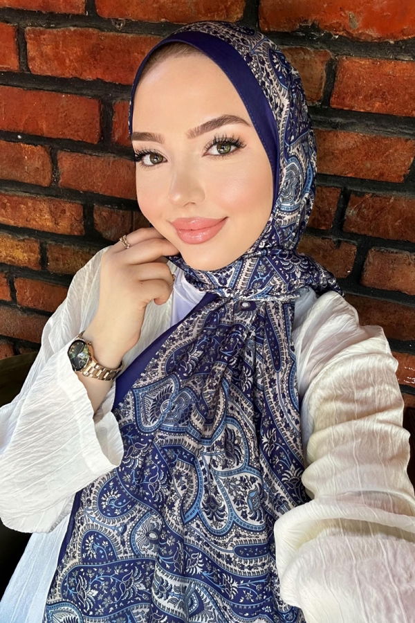 Modaselvim Şal Retro Desenli Soft Şal Serisi 705ART1138 Laci