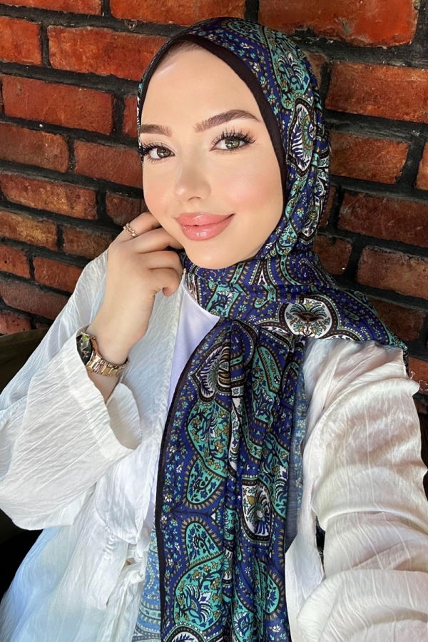 Modaselvim Şal Retro Desenli Soft Şal Serisi 705ART1138 Siyah