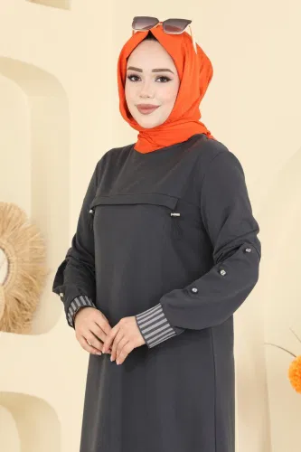 P.L. - Ribana Detaylı İki İplik Takım PL9193 Antrasit