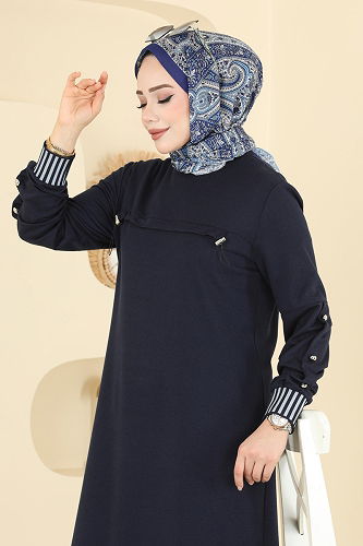 moda selvim Ribana Detaylı İki İplik Takım PL9193 Laci - Thumbnail