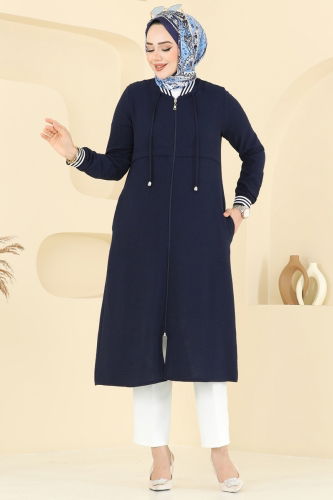 moda selvim Ribanalı Tesettür Kap 8003BM387 Laci - Thumbnail