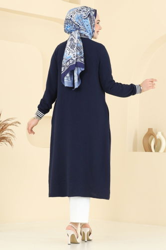 moda selvim Ribanalı Tesettür Kap 8003BM387 Laci - Thumbnail