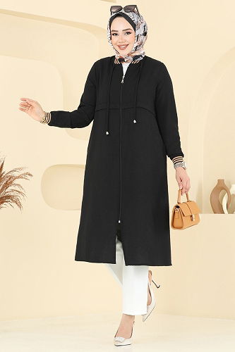 moda selvim كاب أسود 8003BM387 - Thumbnail