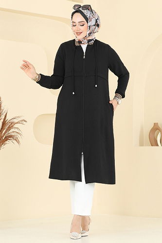 moda selvim كاب أسود 8003BM387 - Thumbnail