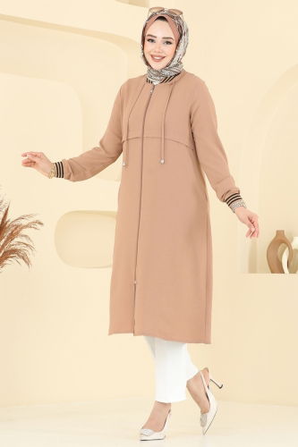 moda selvim Overcoat 8003BM387 Vision - Thumbnail