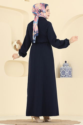 moda selvim Rüzgarlık Detaylı Dabıl Ferace 2783SL432 Laci - Thumbnail