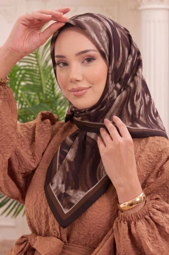 E.R.B.K. - Sahra Desen Soft Eşarp 513ERBK1201 Kahve