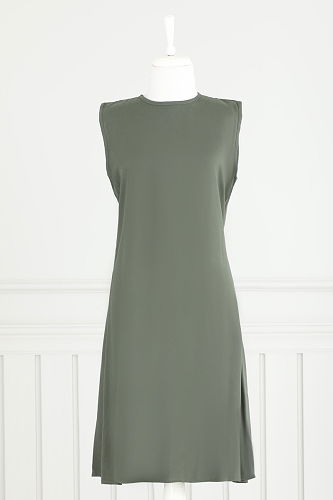 moda selvim Salaş Üçlü Viskon Takım 0342BG354 Haki - Thumbnail