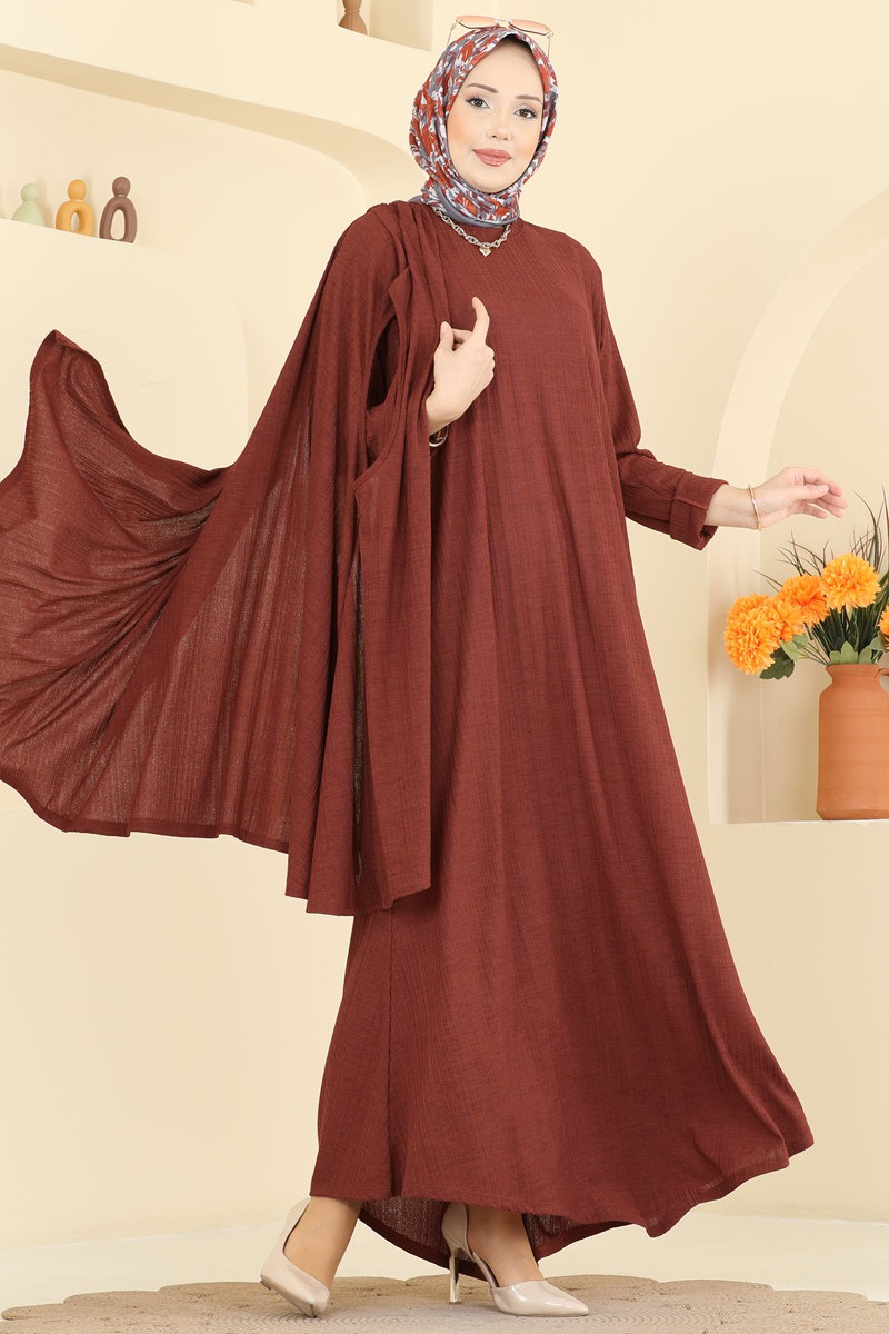 Salaş Yelekli İkili Takım 6370ZNNK1102 Taba