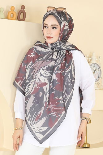 moda selvim Scarf 003AFV475 Anthracite - Thumbnail