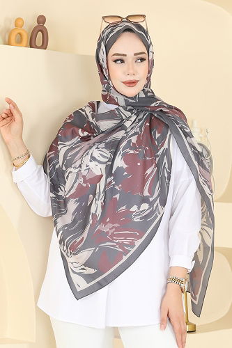 moda selvim شال رمادي غامق 003AFV475 - Thumbnail