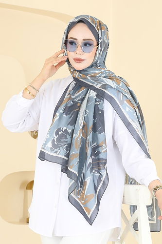moda selvim Scarf 003AFV475 Blue - Thumbnail