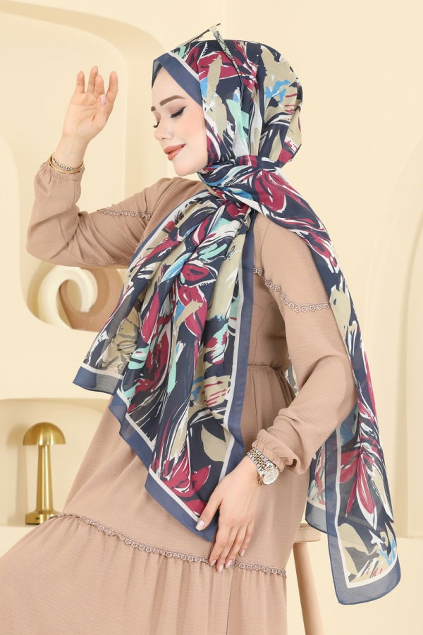 Modaselvim شالات شال ازرق 003AFV475