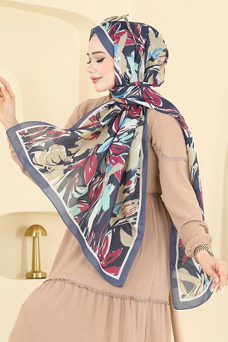 moda selvim شال ازرق 003AFV475 - Thumbnail