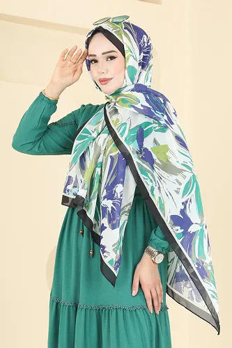 moda selvim Scarf 003AFV475 Saks & Black - Thumbnail