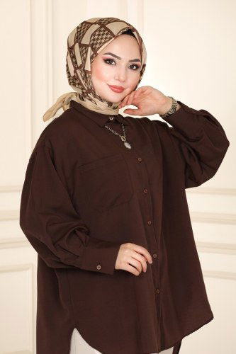 I.P.K. - 107IPK758 براون والرؤية وشاح