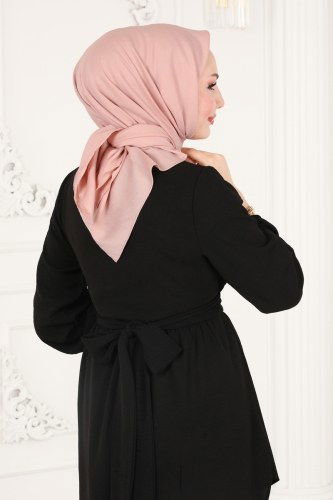 moda selvim 115IPK758 وردي وشاح - Thumbnail