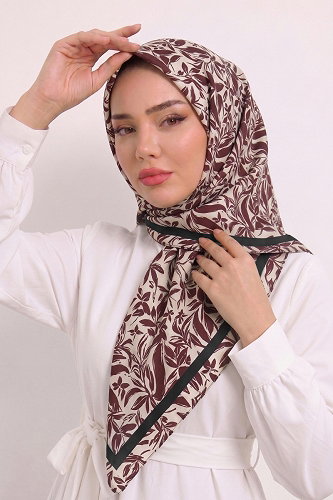moda selvim Scarf 120AFV475 Burgundy - Thumbnail