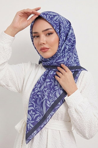 moda selvim Scarf 120AFV475 Navy Blue - Thumbnail