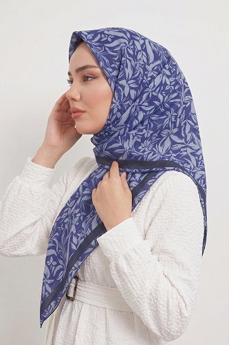 moda selvim إشارب كحلي 120AFV475 - Thumbnail