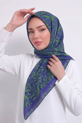 moda selvim Scarf 120AFV475 Saxe - Thumbnail