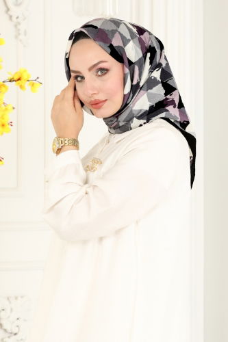 moda selvim Scarf 124IPK758 Black - Thumbnail