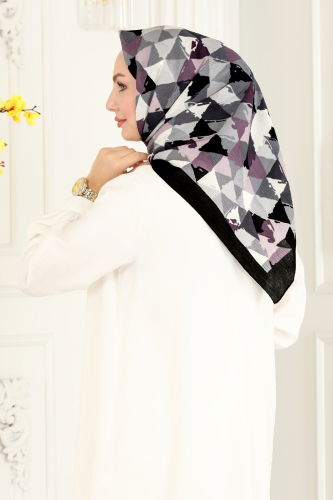 moda selvim Scarf 124IPK758 Black - Thumbnail