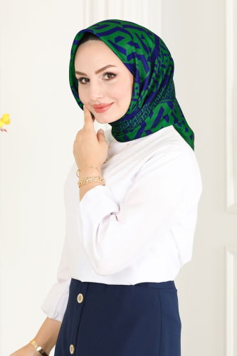 moda selvim Scarf 125IPK758 Benetton Green&Saks - Thumbnail