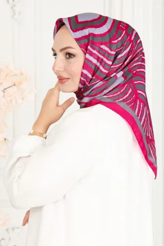 moda selvim Scarf 126IPK758 Fuchsia - Thumbnail