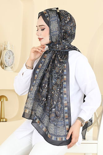 moda selvim شال أسود 1305AFV475 - Thumbnail