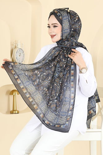 moda selvim شال أسود 1305AFV475 - Thumbnail