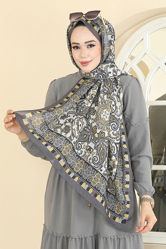 moda selvim Scarf 1305AFV475 Gray - Thumbnail