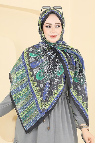moda selvim Scarf 1306AFV475 Green&Saks - Thumbnail