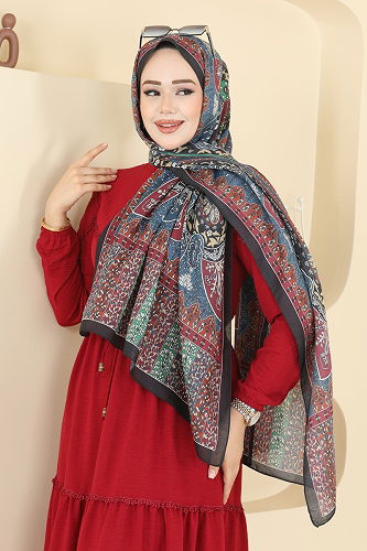 moda selvim Scarf 1306AFV475 Navy Blue - Thumbnail