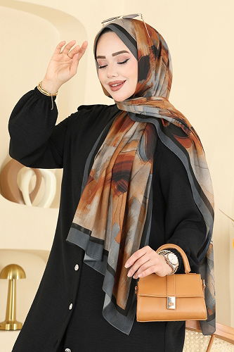 moda selvim Scarf 130ART1138 Anthracite - Thumbnail