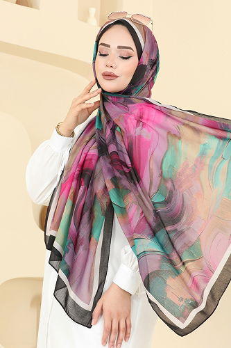 moda selvim شال أسود 130ART1138 - Thumbnail