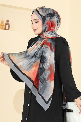 moda selvim Scarf 130ART1138 Gray - Thumbnail