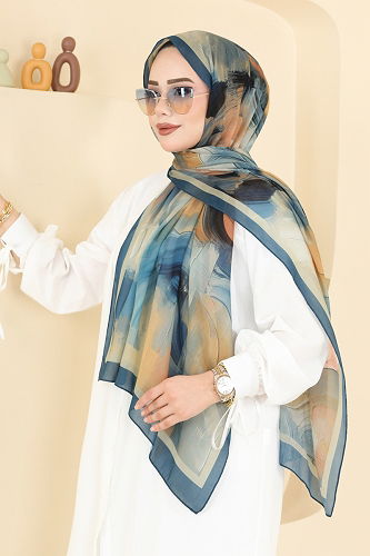 moda selvim Scarf 130ART1138 Petroleum - Thumbnail