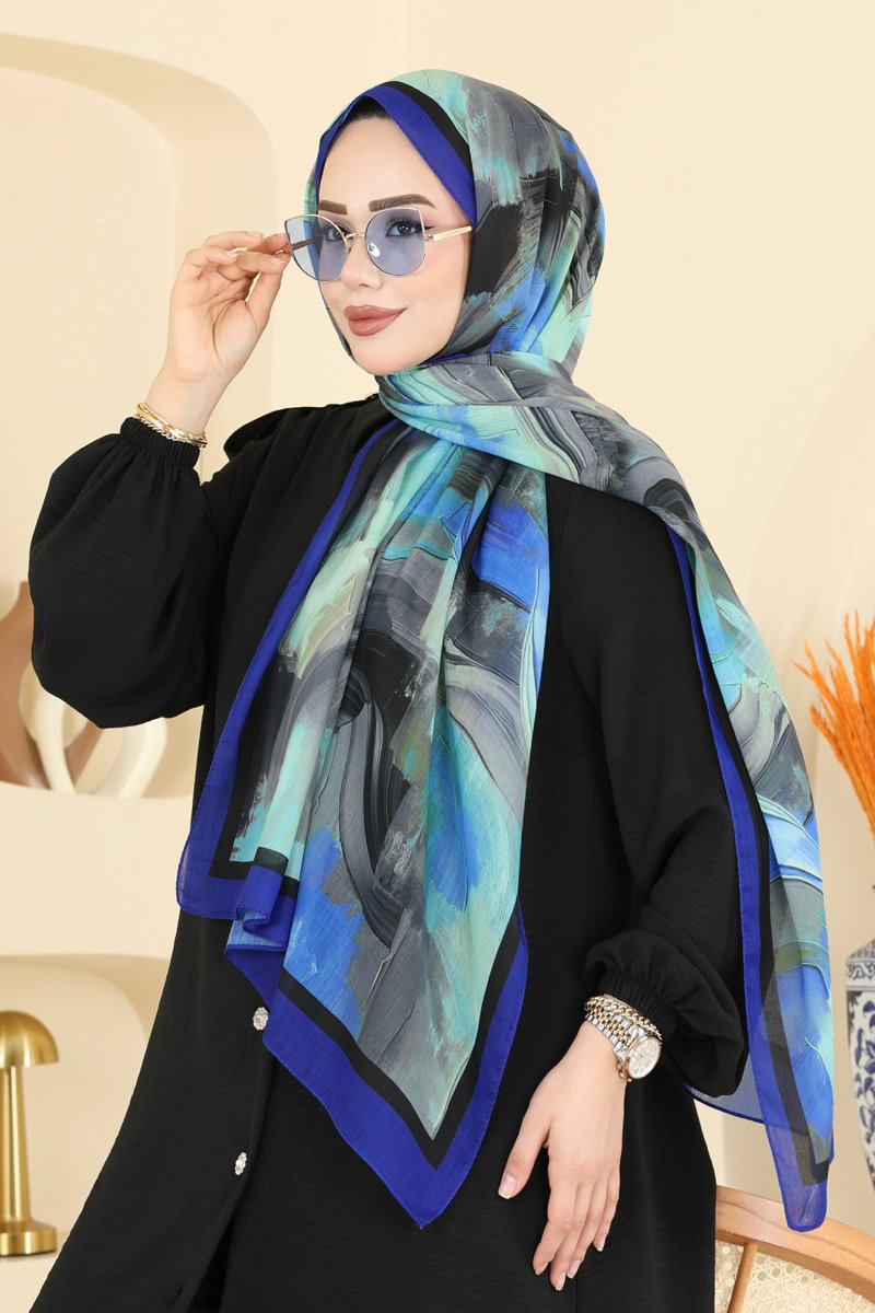 Scarf 130ART1138 Saxe - Moda Selvim