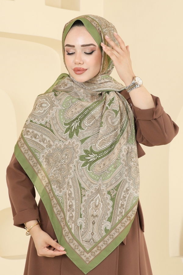 Modaselvim شالات شال أخضر عشبي 130IPK758