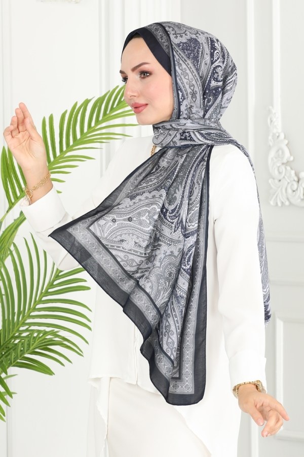 Scarf 130IPK758 Navy Blue - Moda Selvim