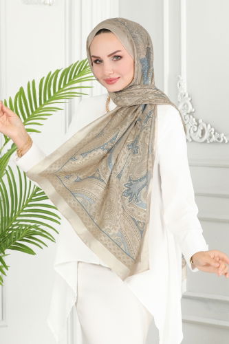 moda selvim Scarf 130IPK758 Stone - Thumbnail