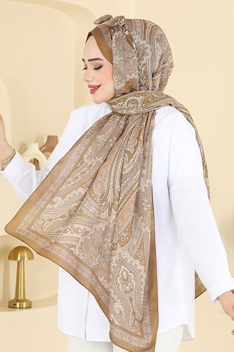 moda selvim شال بيج 130IPK758 - Thumbnail