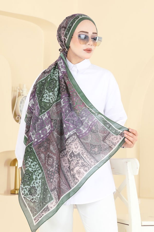 Modaselvim Shawls Scarf 1310AFV475 Mint&Lila