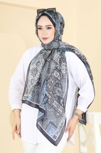 A.F.V. - Scarf 1310AFV475 Navy Blue&Grey