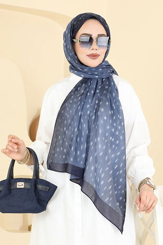 moda selvim شال كحلي 131ART1138 - Thumbnail